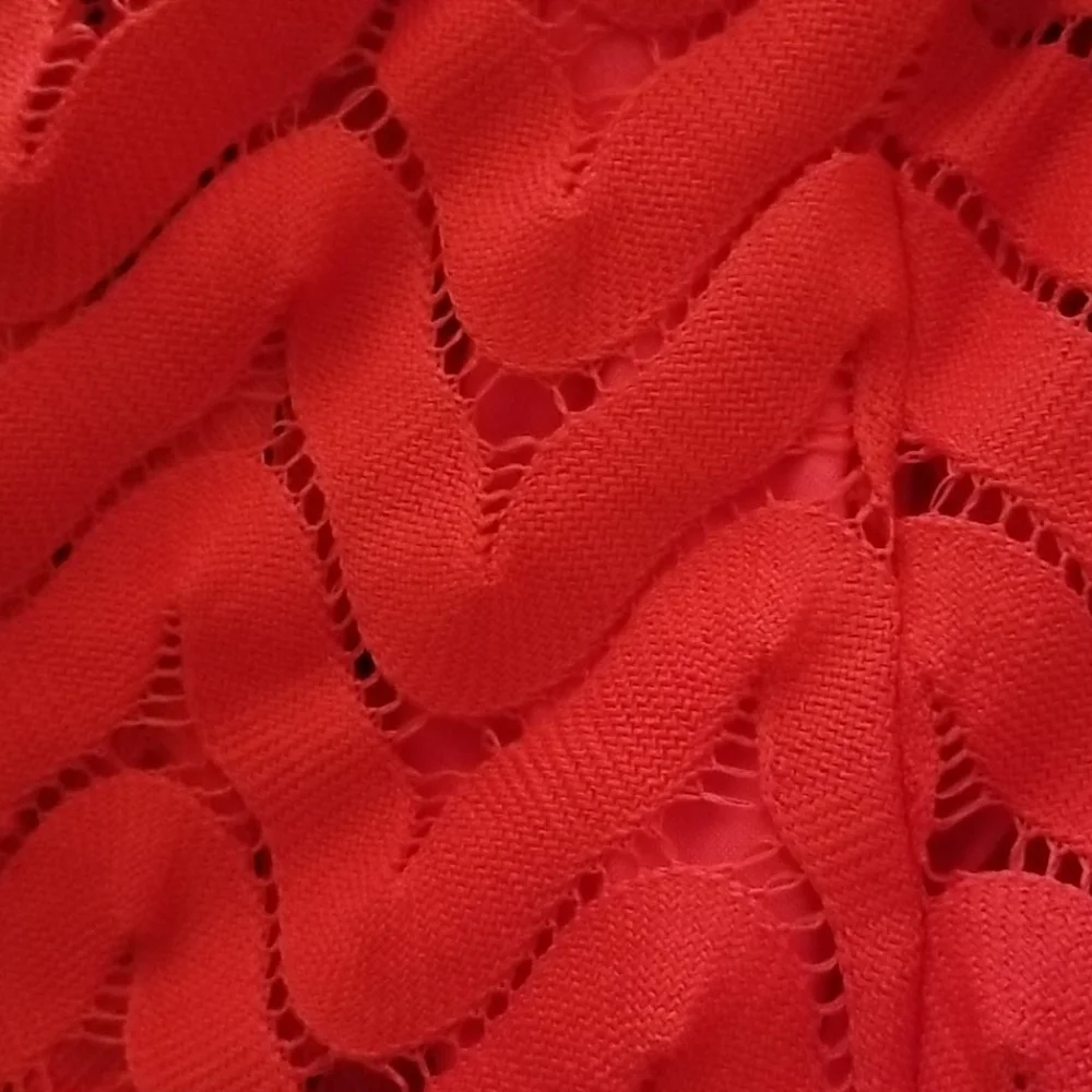 Free People Wild Thing red crochet wavy dress m